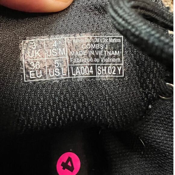 Dr. Martens Junior Combs Extra Tough Poly Casual Boots, Canvas, Size 4, Black - Picture 7 of 8